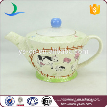 Simple Style Ranch Decal Ceramic Tea Pot For Home